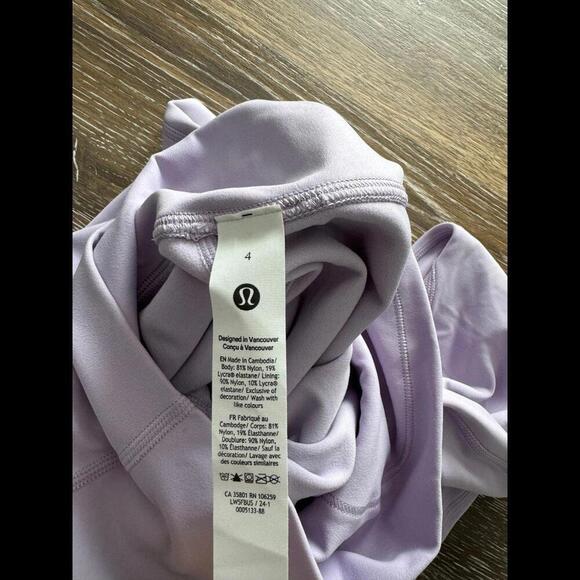 Lululemon Align High Rise 25” Lilac Ether Double Lined Size 4 NWT - Picture 6 of 7